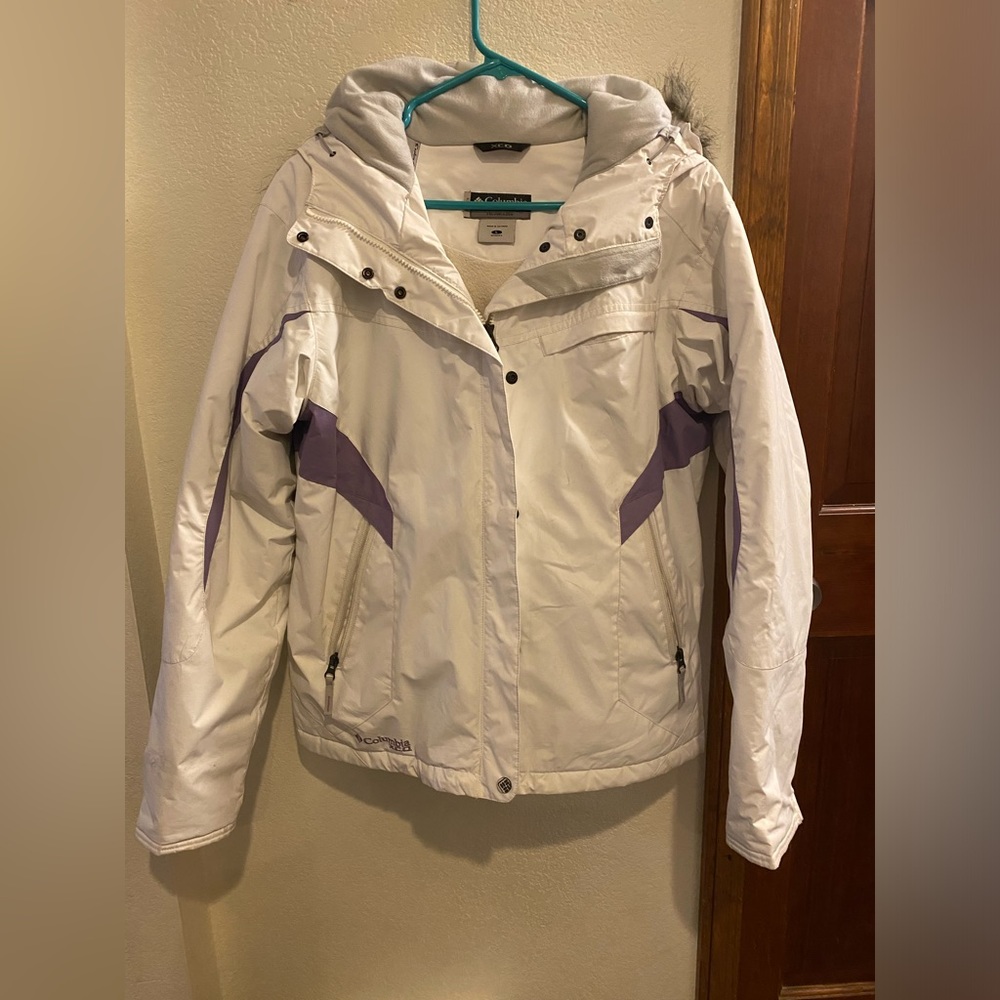 Columbia Womens Jacket Large Zippers & Buttons Weather with Hood